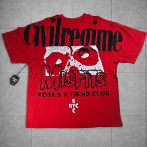 Civil Regime x Misfits 2 Classic Oversized Tee In Red Size Medium